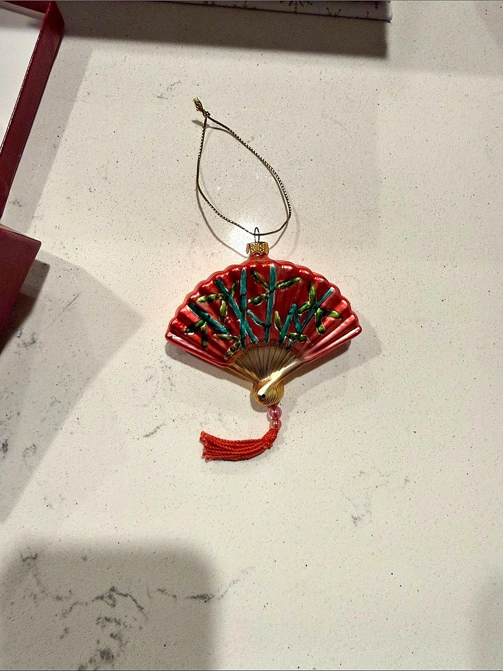 Red & Gold Fan Ornament bought in Barcelona Spain